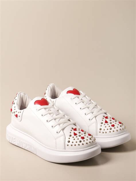 love moschino leather sneakers.